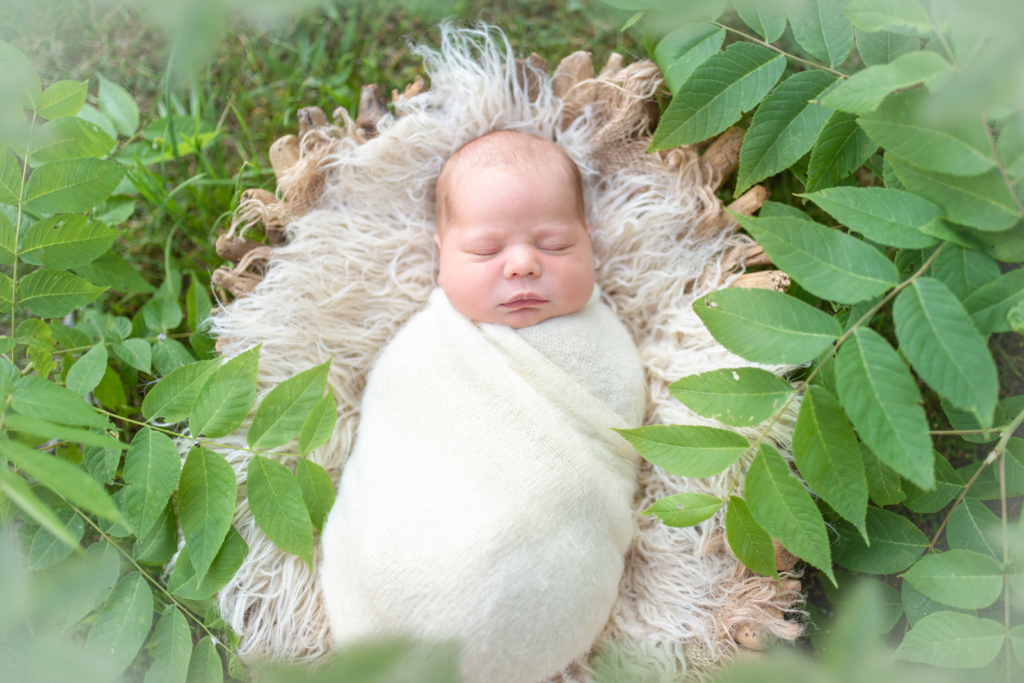 Outdoor Newborn Boy Photography